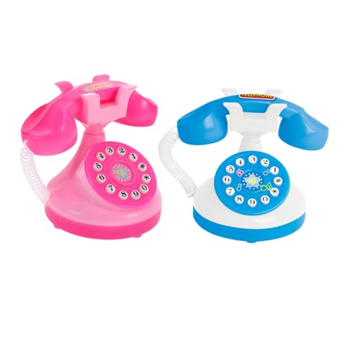 CHICAMPERA 2stücke Teiliges Retro Telefonspielzeug Für Junge Mädchen Interaktives Lernspielzeug Im Vintage-Stil Für Rollenspiele Und Kreative Spielstunden Batterien CHICAMPERA 2stücke Teiliges Retro Telefonspielzeug Für Junge Mädchen Interaktives Lernspielzeug Im Vintage-Stil Für Rollenspiele Und Kreative Spielstunden Batterien von CHICAMPERA
