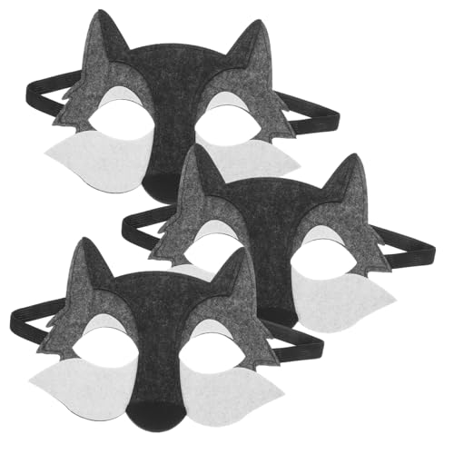 CHICAMPERA 3 STÜCKE Wolf Kopfmaske für Lustige Filzmaske für Cosplay und Geburtstagsfeiern Tiermasken Dekoration für Kinderpartys Einzigartige Designs für Mehr Spaß CHICAMPERA 3 STÜCKE Wolf Kopfmaske für Lustige Filzmaske für Cosplay und Geburtstagsfeiern Tiermasken Dekoration für Kinderpartys Einzigartige Designs für Mehr Spaß von CHICAMPERA