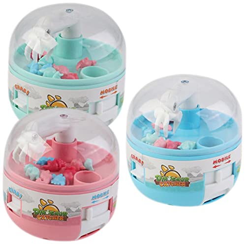 CHICAMPERA 3 Stück Dinosaurierspielzeug Kinderparty Gefälligkeiten Mini-Dinosaurier-Klauenmaschine Kinderspielzeug Mini-Klauenmaschine für Dinosaurierklaue kleine Spielsachen Plastik von CHICAMPERA