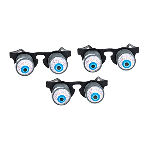 CHICAMPERA 3 Stück Halloween Schrecklich Realistische Augenbrillen Lustige Horror Requisiten für Halloween Partys Schwarz CHICAMPERA 3 Stück Halloween Schrecklich Realistische Augenbrillen Lustige Horror Requisiten für Halloween Partys Schwarz von CHICAMPERA