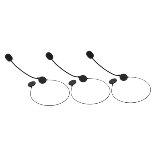 CHICAMPERA 3 Stück Kostüm Prop Mikrofon Headset für Cosplay Verkleidung Bühnenauftritte für Partys Halloween und Rollenspiele von CHICAMPERA