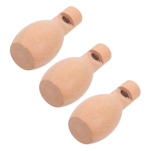 CHICAMPERA 3 Stück Mini Holzpfeife für Unvollendetes Musikalisches für Vorschulaktivitäten Partygeschenke und Geburtstagsspiele Fördert und Kreativität von CHICAMPERA