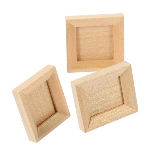 CHICAMPERA 3 Stück Miniatur Fotorahmen Ornamente Unbehandelte Holz Fotorahmen Leerer Holz Bilderrahmen Mini Puppenhausmöbel Miniatur Bilderrahmen Puppenhaus Miniaturen Khaki CHICAMPERA 3 Stück Miniatur Fotorahmen Ornamente Unbehandelte Holz Fotorahmen Leerer Holz Bilderrahmen Mini Puppenhausmöbel Miniatur Bilderrahmen Puppenhaus Miniaturen Khaki von CHICAMPERA