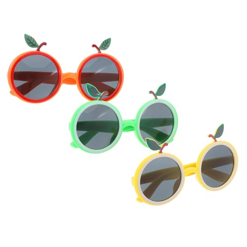CHICAMPERA 3 Stück Orangefarbene Brillen Mandarinen Partybrillen Aus Kunststoff Fotoautomaten Requisiten Party Sonnenbrillen Partybrillen Sommerbrillen Lustige Partybrillen von CHICAMPERA