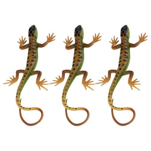 CHICAMPERA 3 Stück Realistische Eidechsenfiguren aus Simulationstiere für Garten Deko und Kreatives Sicher und Lehrreich für Erwachsene von CHICAMPERA