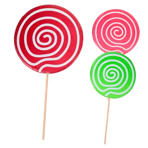 CHICAMPERA 3 Stück Simulierte Lollipop Requisiten Dekorative Lutscher Ornamente für Hochzeiten und Partys Realistische Fotorequisiten CHICAMPERA 3 Stück Simulierte Lollipop Requisiten Dekorative Lutscher Ornamente für Hochzeiten und Partys Realistische Fotorequisiten von CHICAMPERA