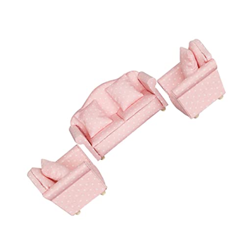 CHICAMPERA 3 Stück Spielhaus-Sofa Sofa-Modell Mini-Sofa Zubehör Für Spielhausmöbel Desktop-Ornament Ringständer Rosa Holz CHICAMPERA 3 Stück Spielhaus-Sofa Sofa-Modell Mini-Sofa Zubehör Für Spielhausmöbel Desktop-Ornament Ringständer Rosa Holz von CHICAMPERA
