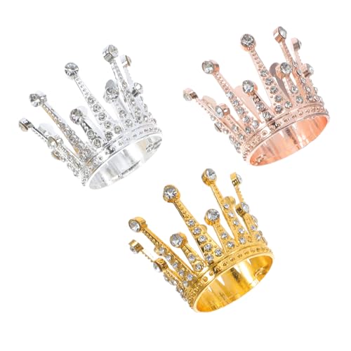 CHICAMPERA 3 Stück Teiliges Mini Alloy Krone Tortenaufsatz mit Glitzer Rhinestones Deko für Geburtstags Hochzeitsfeiern für Kreative Tortendekorationen CHICAMPERA 3 Stück Teiliges Mini Alloy Krone Tortenaufsatz mit Glitzer Rhinestones Deko für Geburtstags Hochzeitsfeiern für Kreative Tortendekorationen von CHICAMPERA