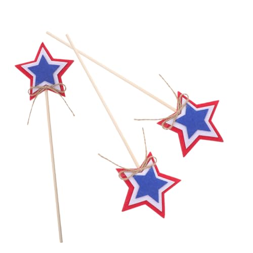 CHICAMPERA 3 Stück Teiliges Unabhängigkeitstag Feenstäbe Dekorative Stern Zauberstäbe mit Amerikanischem Flaggenmuster für Feierliche Anlässe und Partys CHICAMPERA 3 Stück Teiliges Unabhängigkeitstag Feenstäbe Dekorative Stern Zauberstäbe mit Amerikanischem Flaggenmuster für Feierliche Anlässe und Partys von CHICAMPERA
