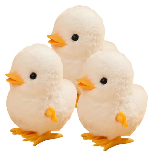 CHICAMPERA 3 Stück Teiliges Wind Up Kuscheltier mit Springenden Enten Wiederverwendbare Aufziehspielzeuge für Lustige Tierfiguren aus Sicherem Material für Kindergeburtstage und Ostern von CHICAMPERA