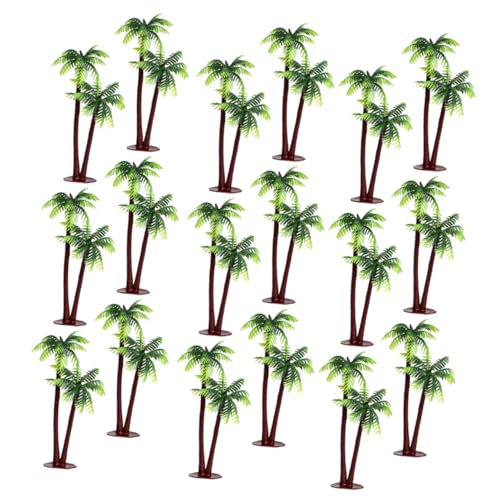 CHICAMPERA 30 Stück Simulierte Kokosnussbaum Dekoration Für Aquarien Pflanzen Aquarien Baummodell Palmendekorationen Messgerät Grünes Aquariumzubehör Kleine LED Miniatur Aquarium von CHICAMPERA