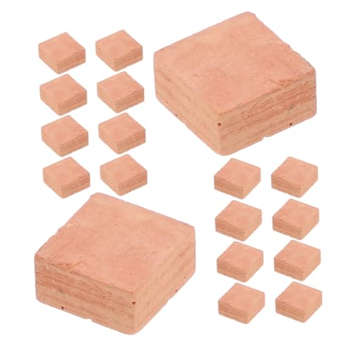 CHICAMPERA 30Stücke Bausteine Kreative DIY für Puppenhaus Bastelprojekte und Architekturmodelle Langlebige Rotfarbige Kunststeine für Kleine Gebäude von CHICAMPERA