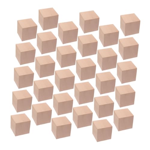 CHICAMPERA 30Stücke Holzbausteine für Unvollendete Würfelblöcke Pädagogisches aus Langlebigem Holz für Mathe Lernspiele und Kreative Bastelaktivitäten CHICAMPERA 30Stücke Holzbausteine für Unvollendete Würfelblöcke Pädagogisches aus Langlebigem Holz für Mathe Lernspiele und Kreative Bastelaktivitäten von CHICAMPERA