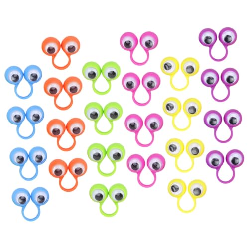 CHICAMPERA 36 Stück Fingeraktivitätsring Augäpfel Halloween- Augen Party -Strumpffüller Augäpfel Ringen Handfingerpuppen Süße Fingerpuppen Plastik Zufällige Farbe von CHICAMPERA