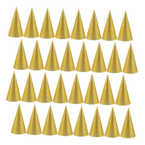 CHICAMPERA 36 Stück Teiliges Kindergeburtstag Partyhüte aus Papier Goldene Faltkegel für Mädchen und Jungen Wiederverwendbare Geburtstagskopfbedeckung mit Kreativem Glitzereffekt für CHICAMPERA 36 Stück Teiliges Kindergeburtstag Partyhüte aus Papier Goldene Faltkegel für Mädchen und Jungen Wiederverwendbare Geburtstagskopfbedeckung mit Kreativem Glitzereffekt für von CHICAMPERA