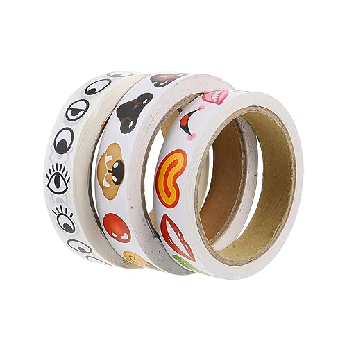 CHICAMPERA 3Rollen Selbstklebende Aufkleber für Augen Nase und Mund Kreatives DIY Bastelmaterial für Lustige Gesichter Handgemachte Projekte und Kunsthandwerk CHICAMPERA 3Rollen Selbstklebende Aufkleber für Augen Nase und Mund Kreatives DIY Bastelmaterial für Lustige Gesichter Handgemachte Projekte und Kunsthandwerk von CHICAMPERA