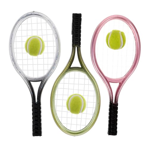 CHICAMPERA 3Sätze Mini Tennisschläger Schlüsselanhänger Realistische Dekoration für Puppenhäuser Fotografie Requisiten Tennis Mitgebsel Vielseitig Einsetzbare CHICAMPERA 3Sätze Mini Tennisschläger Schlüsselanhänger Realistische Dekoration für Puppenhäuser Fotografie Requisiten Tennis Mitgebsel Vielseitig Einsetzbare von CHICAMPERA