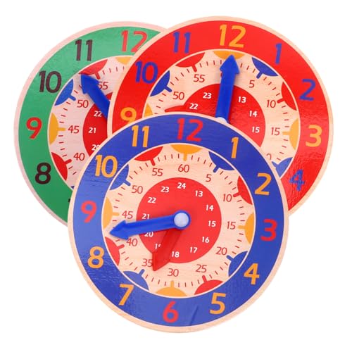 CHICAMPERA 3stücke Teiliges Lernspielzeug Aus Holz Für Junge Mädchen Pädagogische Uhr Zum Erlernen Der Uhrzeit Für Kleinkinder Und Vorschulkinder CHICAMPERA 3stücke Teiliges Lernspielzeug Aus Holz Für Junge Mädchen Pädagogische Uhr Zum Erlernen Der Uhrzeit Für Kleinkinder Und Vorschulkinder von CHICAMPERA