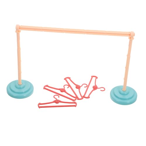 CHICAMPERA 4 Satz Puppe Wäsche Ständer Mini-aufhänger Für Bastelarbeiten Puppenkleiderbügel Puppenhauszubehör Kleiderständer -kleiderständer Puppenregal Puppenstubenmöbel Plastik von CHICAMPERA