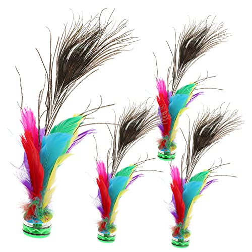 CHICAMPERA 4 Stück Feder -Shuttlecock Pendeln Kinderspielzeug Übung Jianzi-Spiel Sportspielzeug Jianzi-Kick Federball- Chinesische Federbälle Gummi CHICAMPERA 4 Stück Feder -Shuttlecock Pendeln Kinderspielzeug Übung Jianzi-Spiel Sportspielzeug Jianzi-Kick Federball- Chinesische Federbälle Gummi von CHICAMPERA
