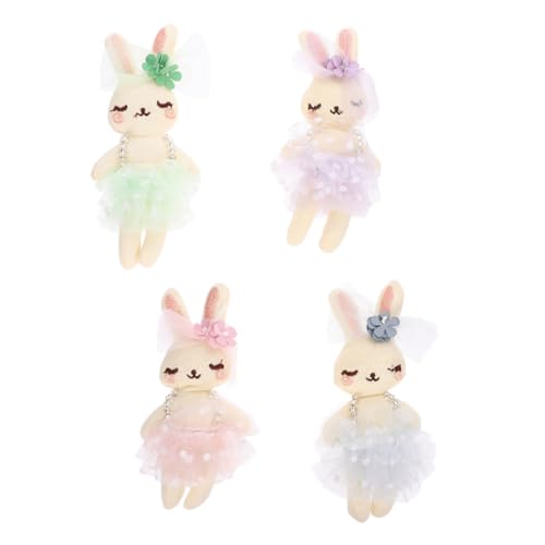 CHICAMPERA 4 Stück Kaninchenpuppe Plüsch Osterhase Kaninchen- Hasen-Plüschtiere Hase Gastgeschenke kleine Hasenpuppe Kleidung Kaninchenzubehör Mini-Plüschhasen Stoff CHICAMPERA 4 Stück Kaninchenpuppe Plüsch Osterhase Kaninchen- Hasen-Plüschtiere Hase Gastgeschenke kleine Hasenpuppe Kleidung Kaninchenzubehör Mini-Plüschhasen Stoff von CHICAMPERA