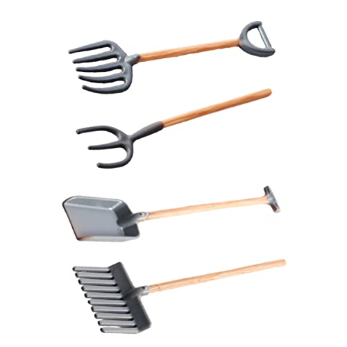 CHICAMPERA 4 Stück Mini Gartenwerkzeug Set für Teiliges Puppenhaus Zubehör mit Schaufel und Harke für Kreative Miniaturgärten und Puppenhaus Dekoration CHICAMPERA 4 Stück Mini Gartenwerkzeug Set für Teiliges Puppenhaus Zubehör mit Schaufel und Harke für Kreative Miniaturgärten und Puppenhaus Dekoration von CHICAMPERA