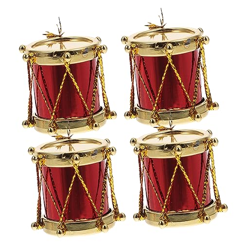 CHICAMPERA 4 Stück Mini-Musikinstrument- Miniatur-instrumentenmodell Miniaturmusikinstrument Mini-Instrument Mini-musiktrommel-Requisite Minitor -Trommel Miniaturhausdekor Pp von CHICAMPERA