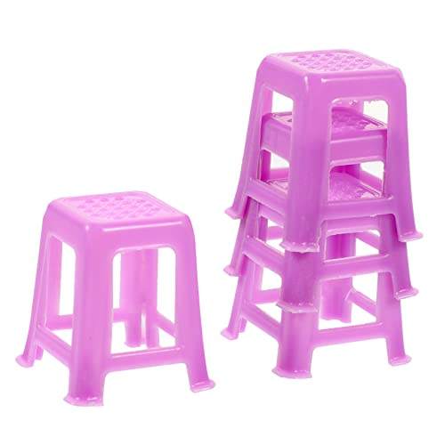 CHICAMPERA 4 Stück Mini-Stuhlmodell Mini-Haushocker Miniatur-Hockermodell Mini-Möbelornamente Mini-Möbelverzierung Mini-Hocker Miniaturstühle Miniatur-Hocker zum Basteln Plastik Violett CHICAMPERA 4 Stück Mini-Stuhlmodell Mini-Haushocker Miniatur-Hockermodell Mini-Möbelornamente Mini-Möbelverzierung Mini-Hocker Miniaturstühle Miniatur-Hocker zum Basteln Plastik Violett von CHICAMPERA