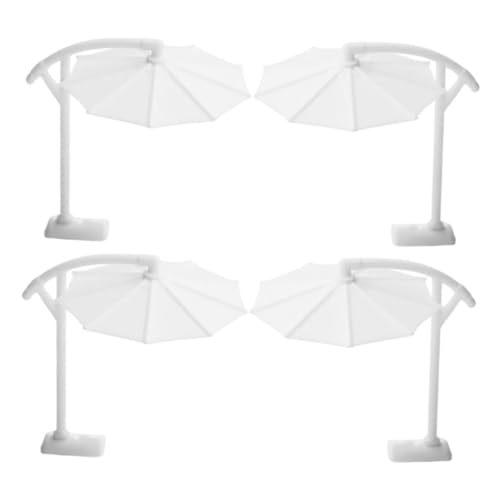 CHICAMPERA 4 Stück Miniatur- Garten Accessoires Miniatur-Sonnenschutzschirm Mini-Puppenhaus-Zubehör Miniatur-Außenschirm Mini-Puppenhausmöbel Strandkörbe für Puppen Plastik Weiß CHICAMPERA 4 Stück Miniatur- Garten Accessoires Miniatur-Sonnenschutzschirm Mini-Puppenhaus-Zubehör Miniatur-Außenschirm Mini-Puppenhausmöbel Strandkörbe für Puppen Plastik Weiß von CHICAMPERA