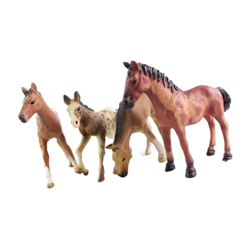 CHICAMPERA 4 Stück Pferde Deko Simulation Pferde für Innenräume Auto Dekoration Kinderzimmer Tischornament und Sicher von CHICAMPERA