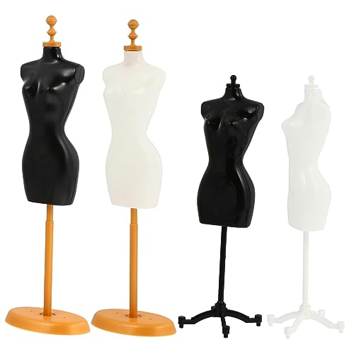 CHICAMPERA 4 Stück Schaufensterpuppenständer Puppenkleiderform Mini-Mannequin-Modell Stand für kinderspielzeug Mini-Puppenmodellständer kleines Hauszubehör Plastik Black CHICAMPERA 4 Stück Schaufensterpuppenständer Puppenkleiderform Mini-Mannequin-Modell Stand für kinderspielzeug Mini-Puppenmodellständer kleines Hauszubehör Plastik Black von CHICAMPERA
