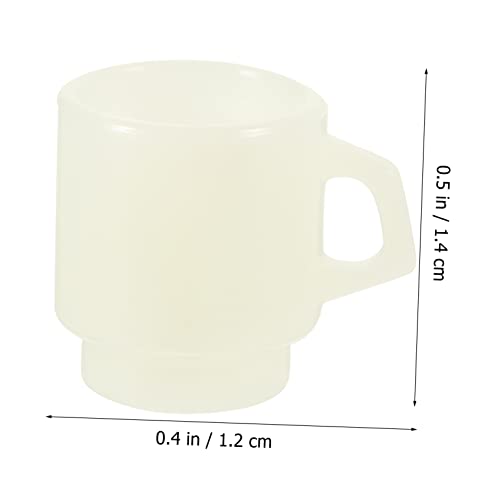 CHICAMPERA 4 Stück Teiliges Miniatur Kunststoffbecher für Puppenhaus Realistische Wasser und Kaffeetassen Kompakte Miniaturrequisiten für Puppenhaus Dekoration und Spielküche von CHICAMPERA