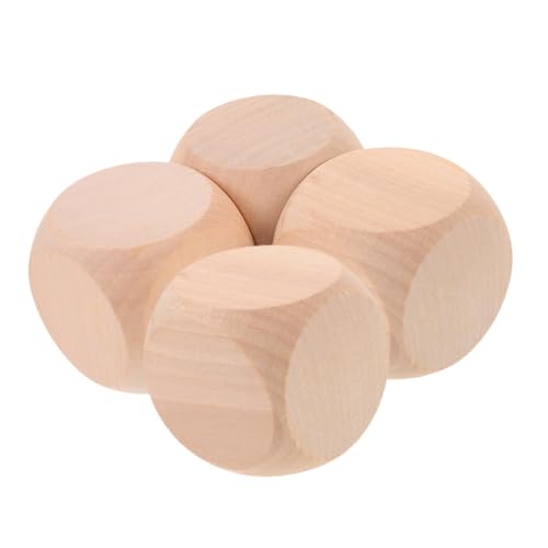 CHICAMPERA 4 Stück Unfertige Holz Würfel Blanko Holzwürfel für DIY Bastelprojekte Kreative Spielwürfel für Spiele und Partys für Jugendliche CHICAMPERA 4 Stück Unfertige Holz Würfel Blanko Holzwürfel für DIY Bastelprojekte Kreative Spielwürfel für Spiele und Partys für Jugendliche von CHICAMPERA