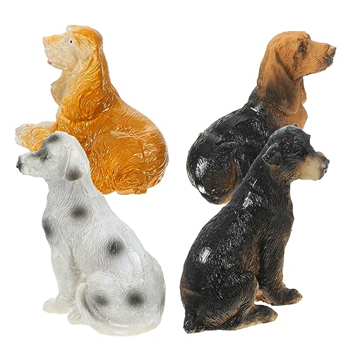CHICAMPERA 4 Stück Welpen Figuren Teile Resin Ornamente für Puppenhaus Dekoration Realistische Kleine Hundestatuen für Garten und Mikro Landschaften CHICAMPERA 4 Stück Welpen Figuren Teile Resin Ornamente für Puppenhaus Dekoration Realistische Kleine Hundestatuen für Garten und Mikro Landschaften von CHICAMPERA
