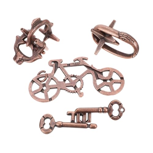 CHICAMPERA 4 Teiliges Puzzle Mit Intellektueller Lösung Für Erwachsene Puzzles Für Erwachsene Puzzles Für Kinderspielzeug Iq Lernpuzzle Intellektuelle Schnalle Für Intelligentes von CHICAMPERA