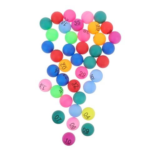 CHICAMPERA 40 Stück Lotteriekugeln - Plastikbälle für Spiele Bingo-Spielball Gewinnspielkugeln Automatenbälle Bingo-Partydekorationen Plastikbingokugeln pp von CHICAMPERA
