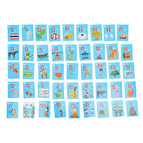 CHICAMPERA 45 Stück Thai Alphabetkarten für Kleinkinder Bildkarten zur Frühen Bildung Praktische Lernkarten für Zuhause Sprachkenntnisse CHICAMPERA 45 Stück Thai Alphabetkarten für Kleinkinder Bildkarten zur Frühen Bildung Praktische Lernkarten für Zuhause Sprachkenntnisse von CHICAMPERA