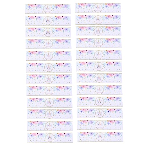 CHICAMPERA 48 Stück Einhorn Party Flasche Etiketten Flaschenaufkleber Trinkwasserflasche Abziehbilder von CHICAMPERA