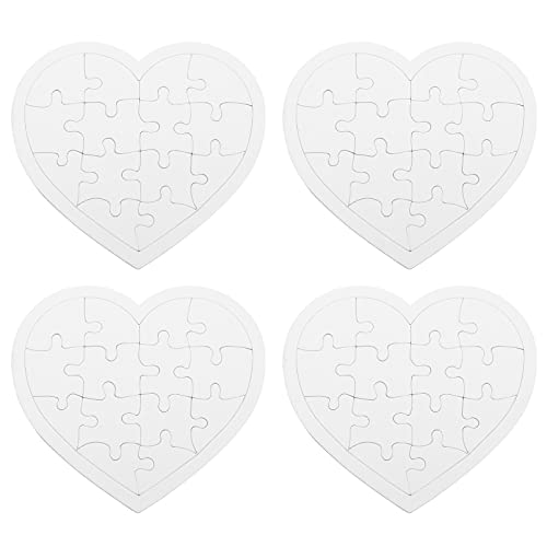 CHICAMPERA 4Sätze Herzförmiges DIY Papier Puzzle für Teiliges Leeres Malpuzzle zum Zeichnen und Gestalten für Kreative Bastelprojekte Hand Augen Koordination CHICAMPERA 4Sätze Herzförmiges DIY Papier Puzzle für Teiliges Leeres Malpuzzle zum Zeichnen und Gestalten für Kreative Bastelprojekte Hand Augen Koordination von CHICAMPERA