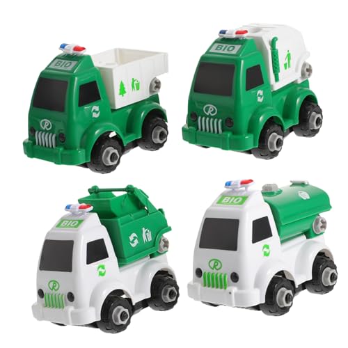 CHICAMPERA 4Stücke Hygienewagen Abnehmbarer Müllwagen Lernspielzeug Für Pädagogisches Autospielzeug Mit Schraubendreher Und Wrench Farben Variabel CHICAMPERA 4Stücke Hygienewagen Abnehmbarer Müllwagen Lernspielzeug Für Pädagogisches Autospielzeug Mit Schraubendreher Und Wrench Farben Variabel von CHICAMPERA