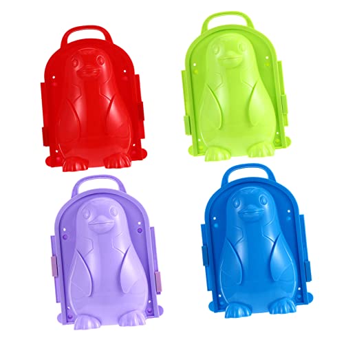 CHICAMPERA 4Stücke Schneeballmacher Lustige Schneeballform mit Cartoon Design für Sicher und Praktisch für Winterliche Outdoor Aktivitäten von CHICAMPERA