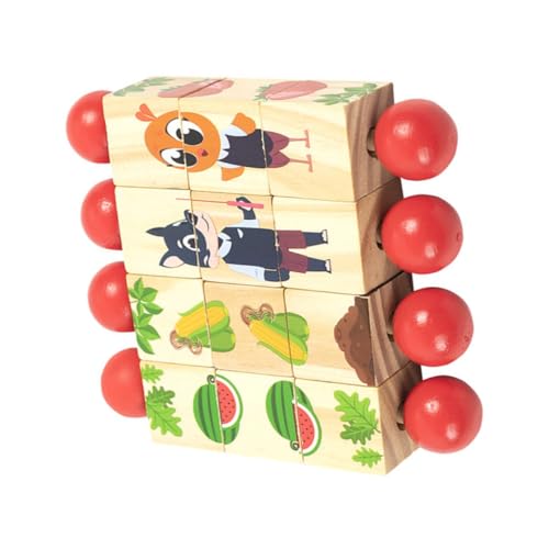 CHICAMPERA 4Stücke Teiliges Tiermotiv Holzpuzzle für Pädagogisches Rotierendes zur Kognitiver Fähigkeiten Sicheres und Langlebiges für Eltern Interaktion CHICAMPERA 4Stücke Teiliges Tiermotiv Holzpuzzle für Pädagogisches Rotierendes zur Kognitiver Fähigkeiten Sicheres und Langlebiges für Eltern Interaktion von CHICAMPERA