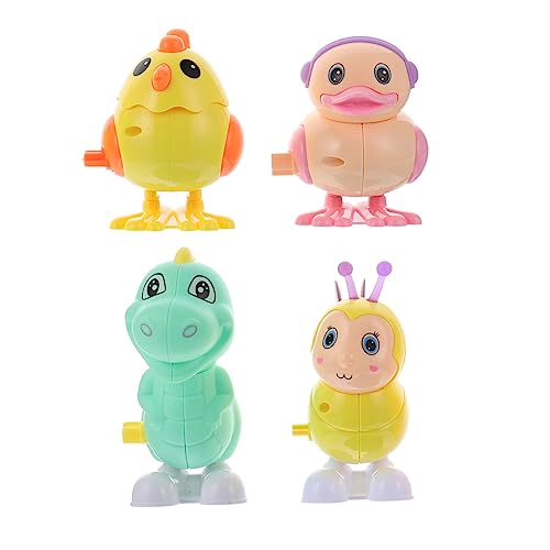 CHICAMPERA 4stücke Aufziehspielzeug Für Junge Mädchen Bunte Tiermodelle Küken Ente Biene Dinosaurier Kinderspielzeug Für Geburtstagsfeiern Und Raumdekoration Sicher Und Langlebig von CHICAMPERA