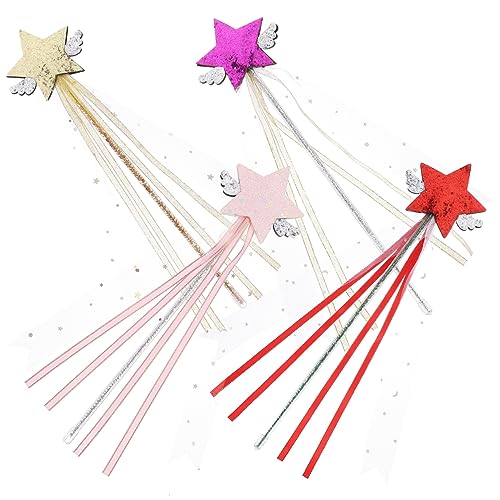 CHICAMPERA 4Stücke Zauberstäbe Sternförmige Glitzerstäbe für Kostümparty Cosplay Bühnenaufführungen und Kreative Spiele CHICAMPERA 4Stücke Zauberstäbe Sternförmige Glitzerstäbe für Kostümparty Cosplay Bühnenaufführungen und Kreative Spiele von CHICAMPERA