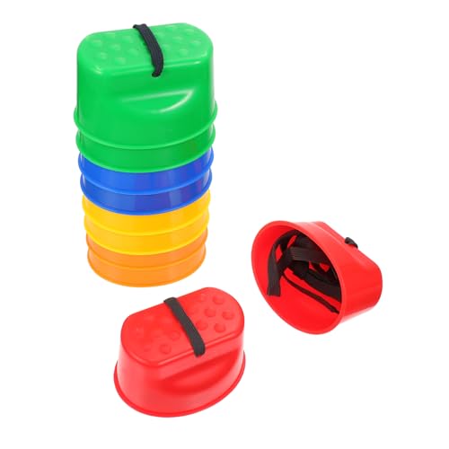 CHICAMPERA 5 Paare Stelzen für Outdoor Aktivitäten Fördert Balance und Koordination Geeignet für Eltern Junge Mädchen Spiele Bunte Farben Zufällige Auswahl Zufällige Farbe Zufällige Farbe von CHICAMPERA