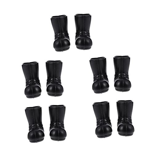 CHICAMPERA 5 Paare Weihnachts Stiefel Modell Mini-weihnachtsstiefel Ornamente Schuh Weihnachtsminiaturen Basteln Ministiefel Basteln Miniatur-schuhdekorationen Winzig Fünf Plastik Schwarz von CHICAMPERA