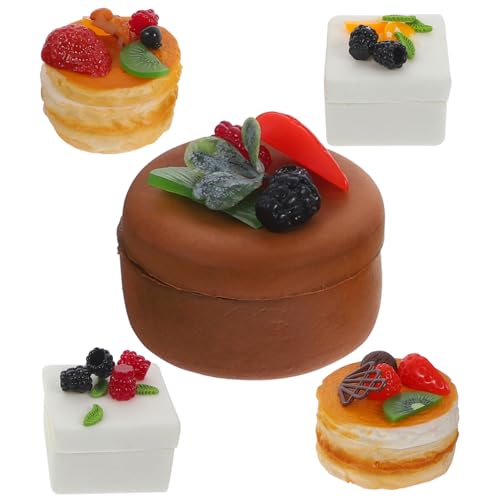 CHICAMPERA 5 Sätze DIY Kuchenförmige Aufbewahrungsboxen Set Teiliges Set für Kreative Spielzeuge Kreativität und Geschicklichkeit Realistische Design und Langlebiges Material von CHICAMPERA