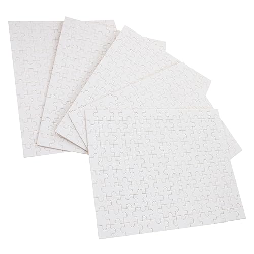 CHICAMPERA 5 Satz Leeres Sublimationspuzzle für DIY Kunst Teile für Thermotransferdruck Personalisierbare Puzzlestücke für Kreative Bastelprojekte von CHICAMPERA