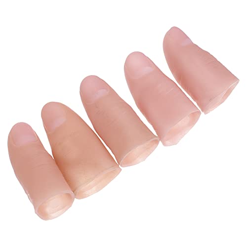 CHICAMPERA 5 Stück Fingerabdeckung Künstliche Daumenabdeckung für Realistisch für Zaubervorführungen und Spielzwecke von CHICAMPERA