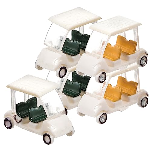CHICAMPERA 5 Stück Golfwagenmodell Mini -Wagen Kleiner Golfwagen Golf Im Freien Golfspielzeug Golfwagen- Figuren Golfen Golfwagen-Figur Für Junior Modelle Harz Zufällige Farbe von CHICAMPERA